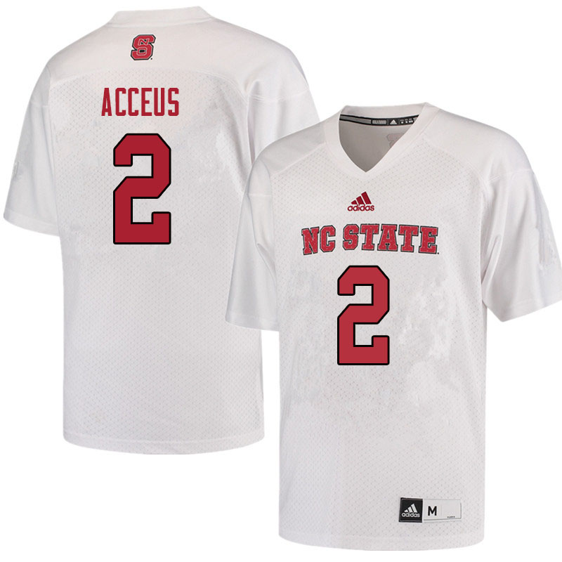 Men #2 Louis Acceus NC State Wolfpack College Football Jerseys Sale-Red
